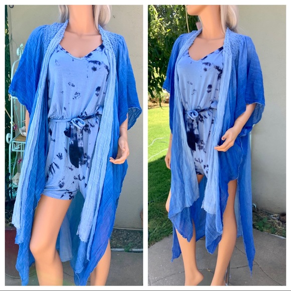 S/M πHP NWT Free People BoHo Chic Ombre Kimono Duster - Picture 13 of 16